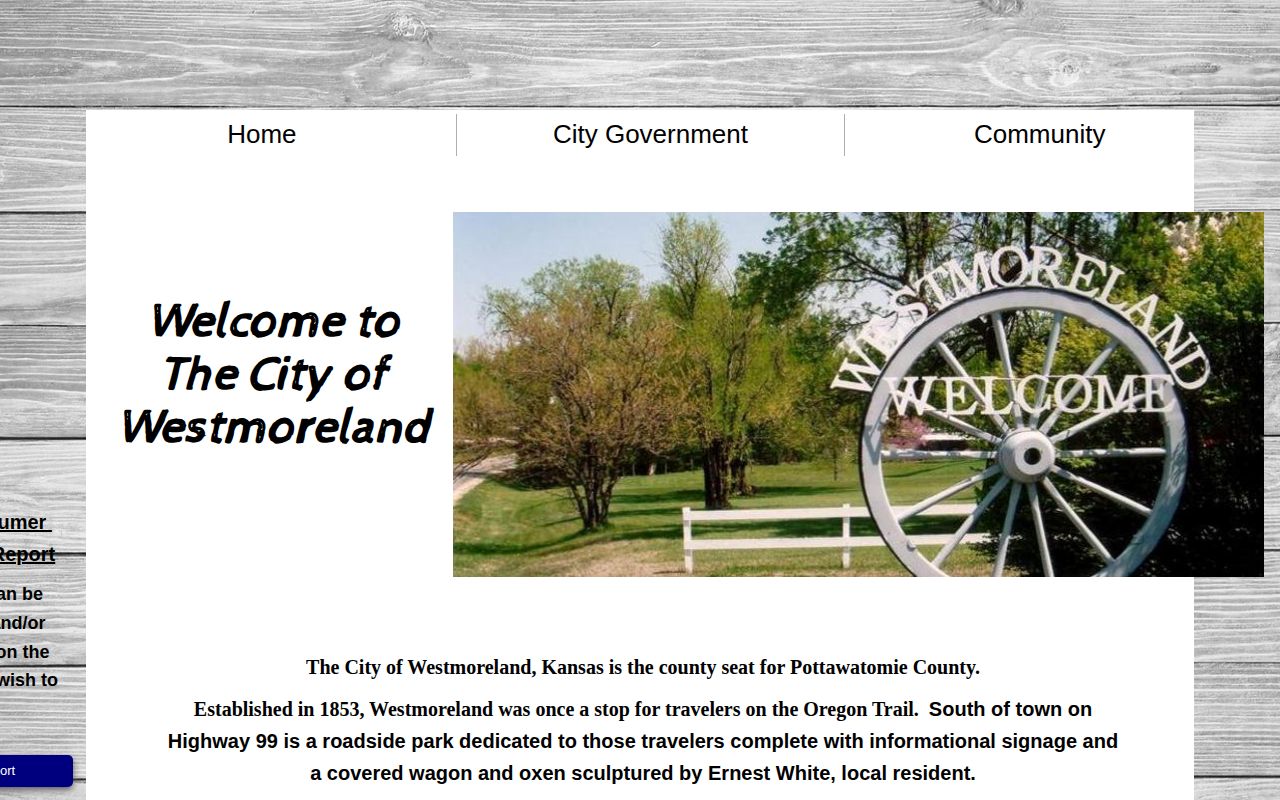 Official City of Westmoreland Kansas website
